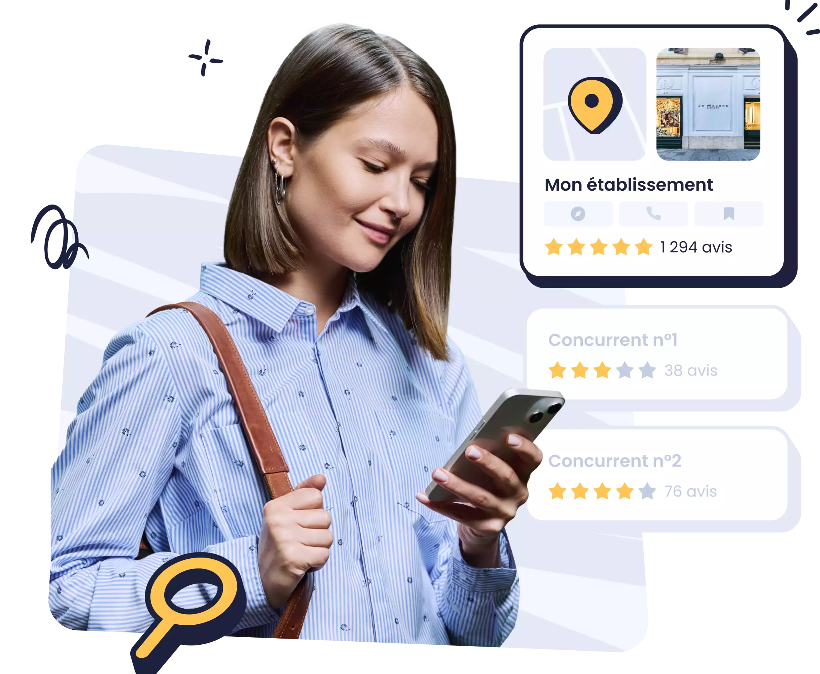 Nadzorna ploča sa statistikom Google recenzija